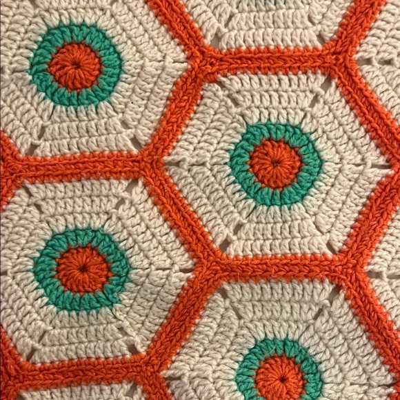 70s blanket crochet Afghan Queen - Picture 2 of 4